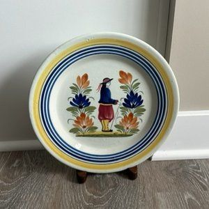Vintage Henriot Quimper France Pottery Plate